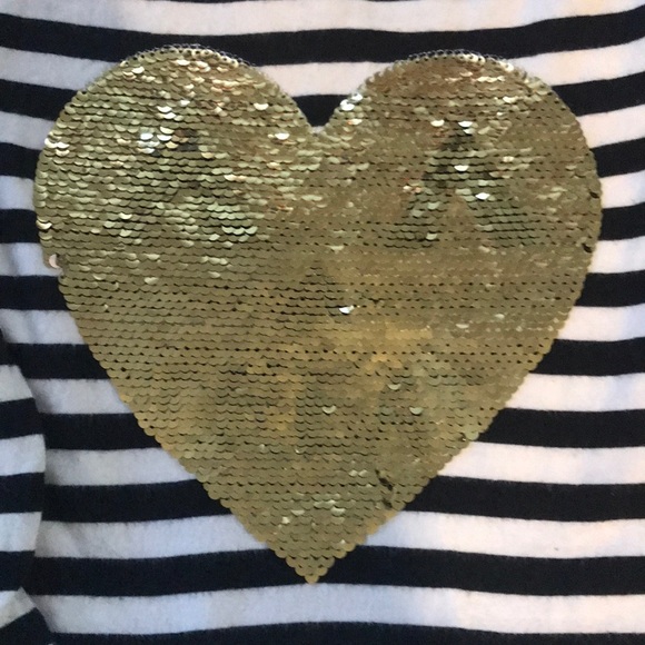 Gap flip sequin striped long sleeve t-shirt top - Picture 5 of 5